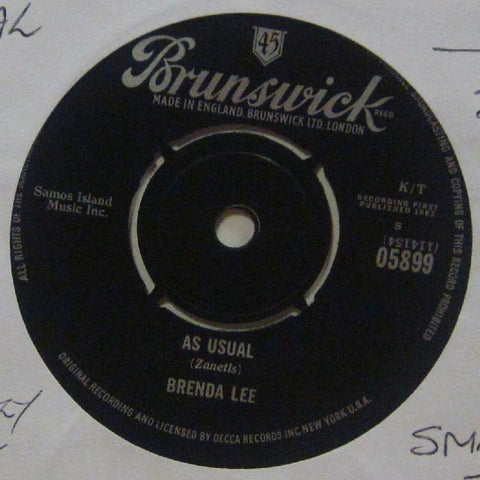 Brenda Lee-As Usual-Brunswick-7" Vinyl
