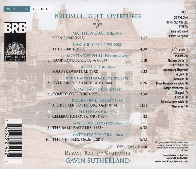 British Light Overtures 3-White Line-CD Album-New