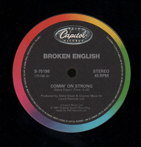 Comin' On Strong-Capitol-12" Vinyl P/S-VG/Ex+