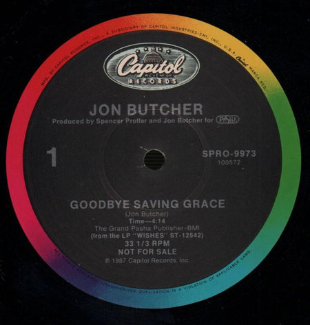 Jon Butcher-Goodbye Saving Grace-Capitol-12" Vinyl