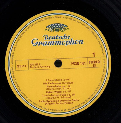 An Der Schonen Blauen Donau LSO Fricsay-Deutsche Grammophon-Vinyl LP-Ex-/Ex