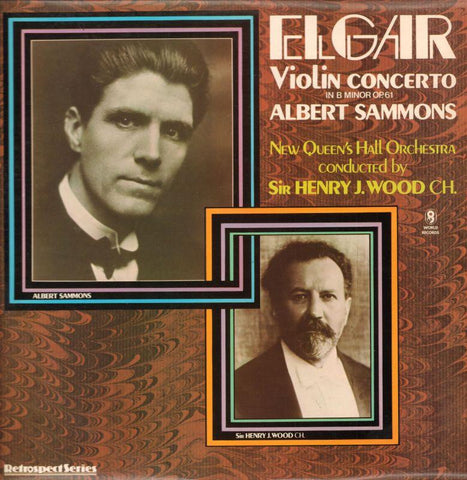 Elgar-Violin Concerto Albert Sammons-World Record-Vinyl LP