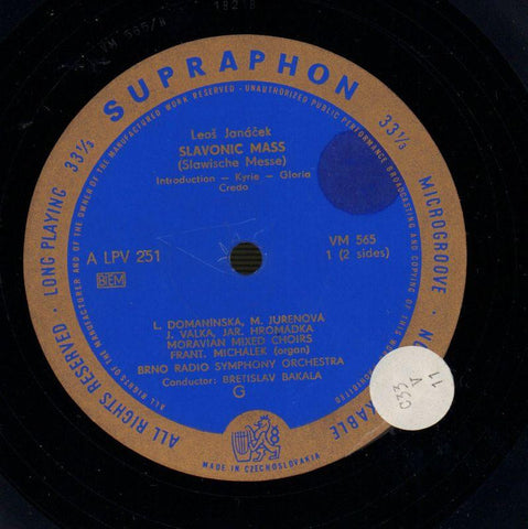 Slavonic Mass-Supraphon-Vinyl LP-G+/VG