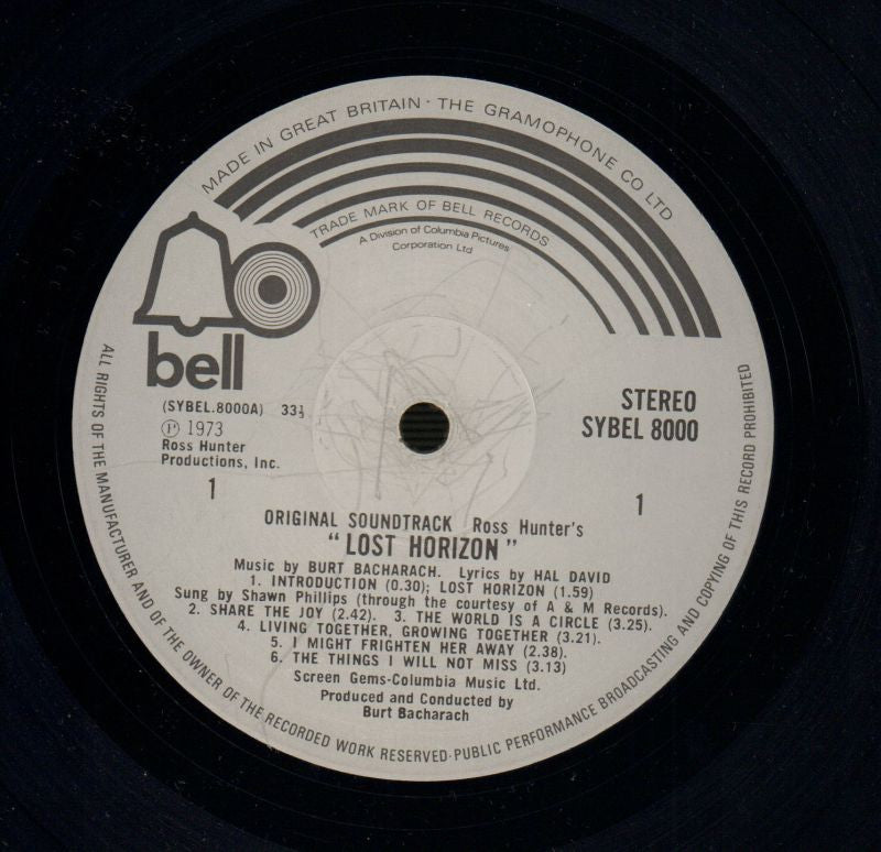 Lost Horizon OST-Bell-Vinyl LP-VG/Ex-