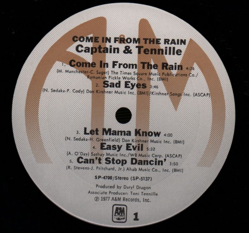 Come In From The Rain-A&M-Vinyl LP Gatefold-VG/Ex-