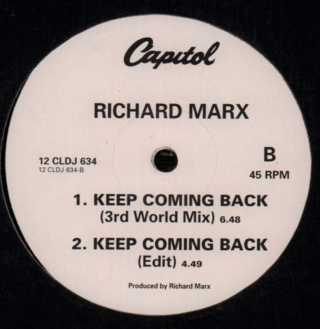 Keep Coming Back-Capitol-12" Vinyl-VG/VG