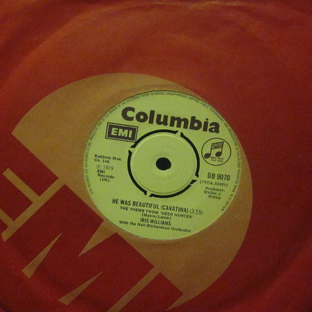 Iris Williams-He Was Beautiful-Columbia-7" Vinyl