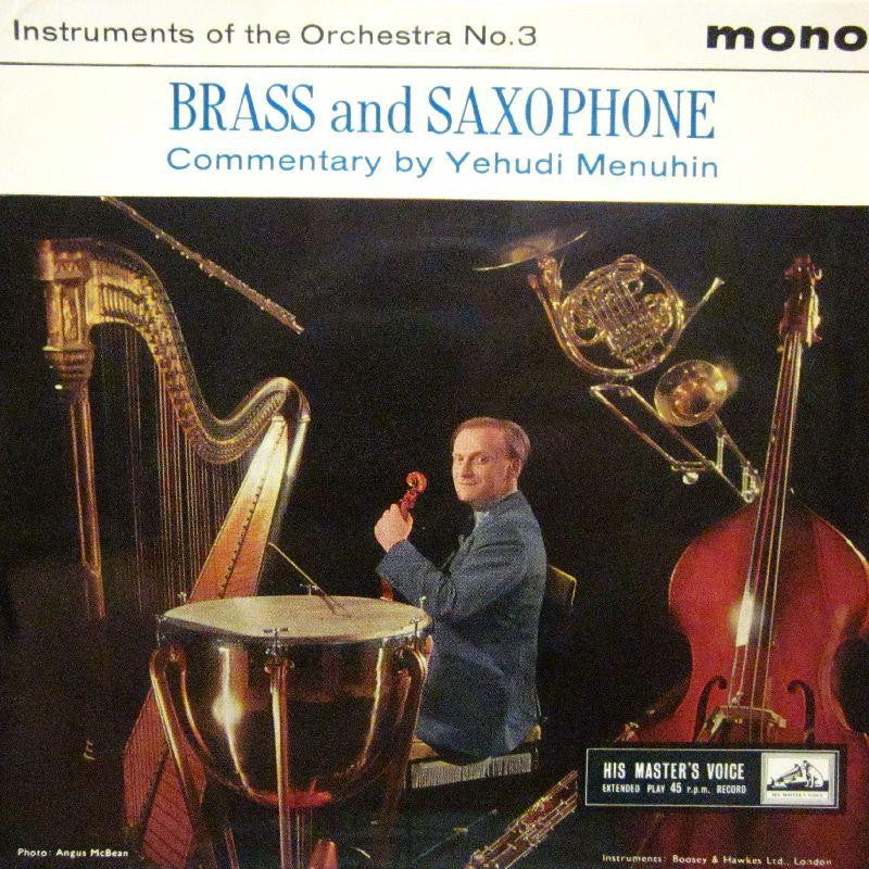 Menuhin-Brass And Saxophone-HMV-7" Vinyl P/S