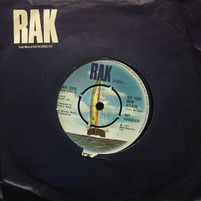 Hot Chocolate-So You Win Again-RAK-7" Vinyl