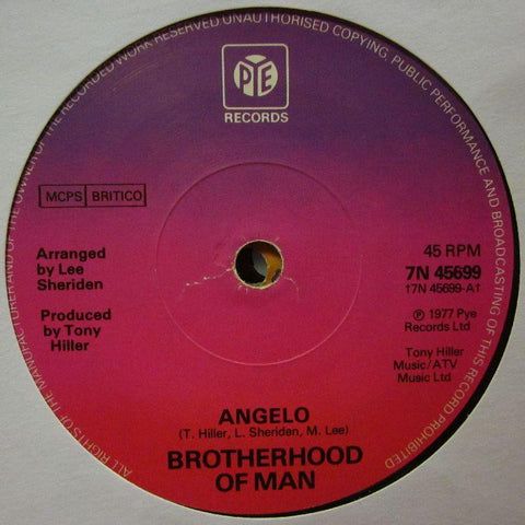 Brotherhood of Man-Angelo-Pye-7" Vinyl