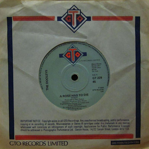 The Dooleys-A Rose Has To Die-GTO-7" Vinyl