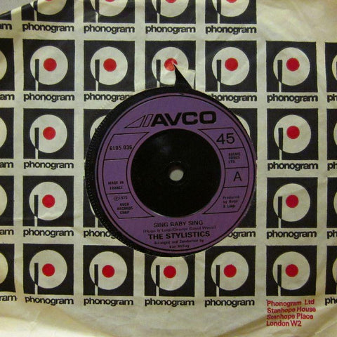 The Stylistics-Sing Baby Sing-Avco-7" Vinyl