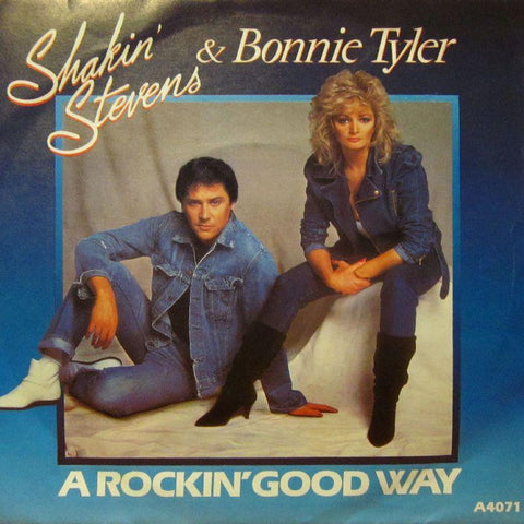 Shakin' Stevens & Bonnie Tyler-A Rockin Good Way-Epic-7" Vinyl P/S