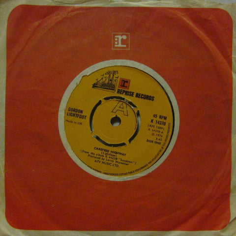 Gordon Lightfoot-Carefree Highway-Reprise-7" Vinyl