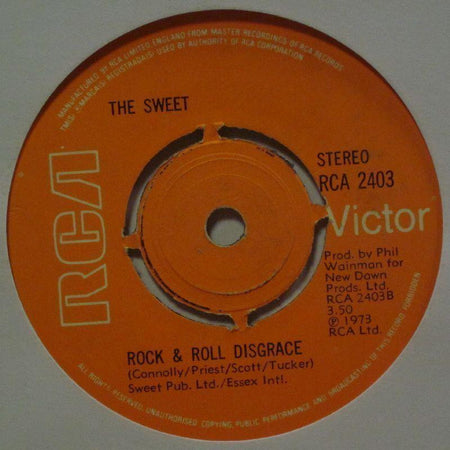 The Sweet-Rock & Roll Disgrace-RCA-7" Vinyl