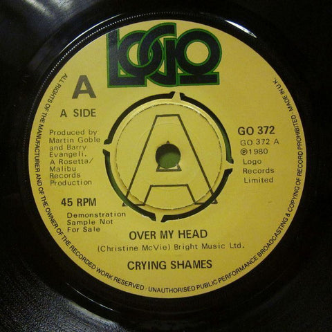 Crying Shames-Over My Head-Logo-7" Vinyl