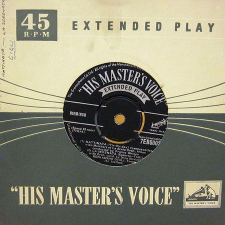 Leoncavallo/Pepoli-Rossini-Mattinata/La Danza-HMV-7" Vinyl