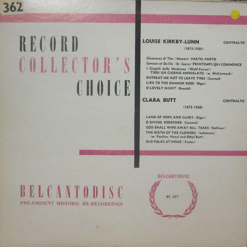 Kirby-Lynn/Butt-Contralto-Belcantodisc-Vinyl LP