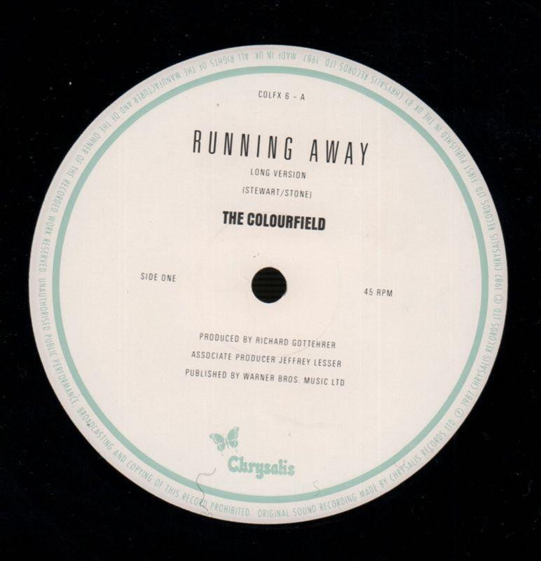 Running Away-Chrysalis-12" Vinyl P/S-Ex+/Ex+