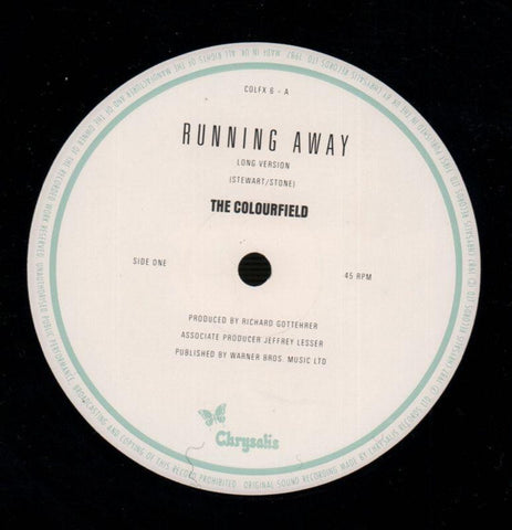 Running Away-Chrysalis-12" Vinyl P/S-Ex+/Ex+
