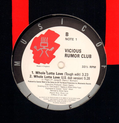 Whole Lotta Love-Music Of Life-12" Vinyl-VG/VG+