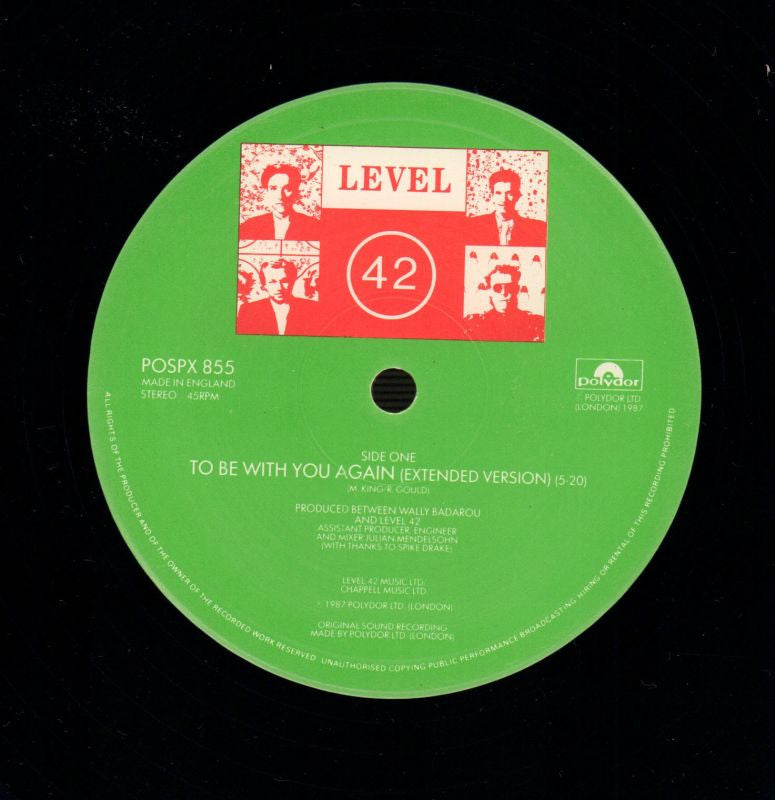 To Be With You Again-Polydor-12" Vinyl P/S-VG+/Ex