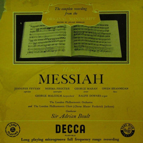 Handel-Messiah-Decca-4x12" Vinyl LP Box Set
