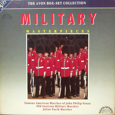 Famous American Marches of Sousa/Old Australian Miltary Marches-Military Masterpieces-Supraphon/Avon-3x12" Vinyl LP Box Set