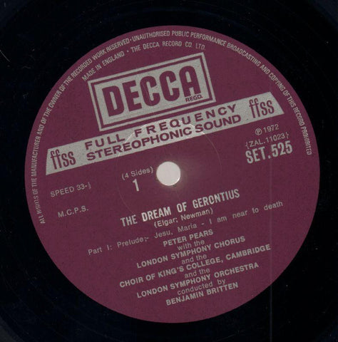The Dream Of Gerontius-Decca-2x12" Vinyl LP Box Set-Ex/VG