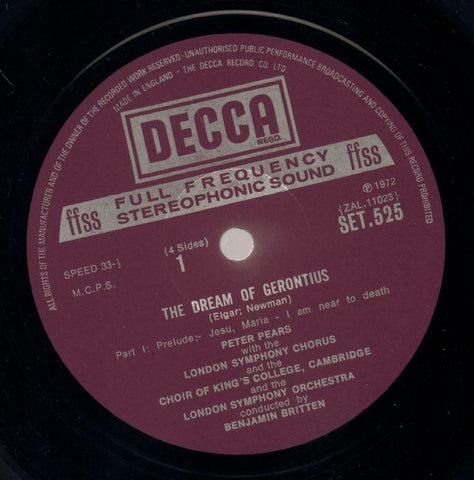 The Dream Of Gerontius-Decca-2x12" Vinyl LP Box Set-VG/VG