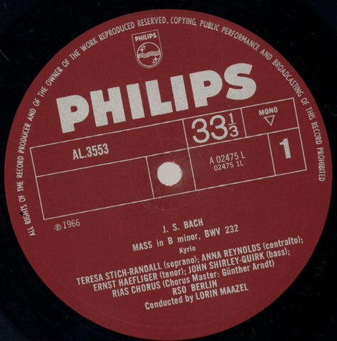 Mass In B Minor-Philips-3x12" Vinyl LP Box Set-VG/VG