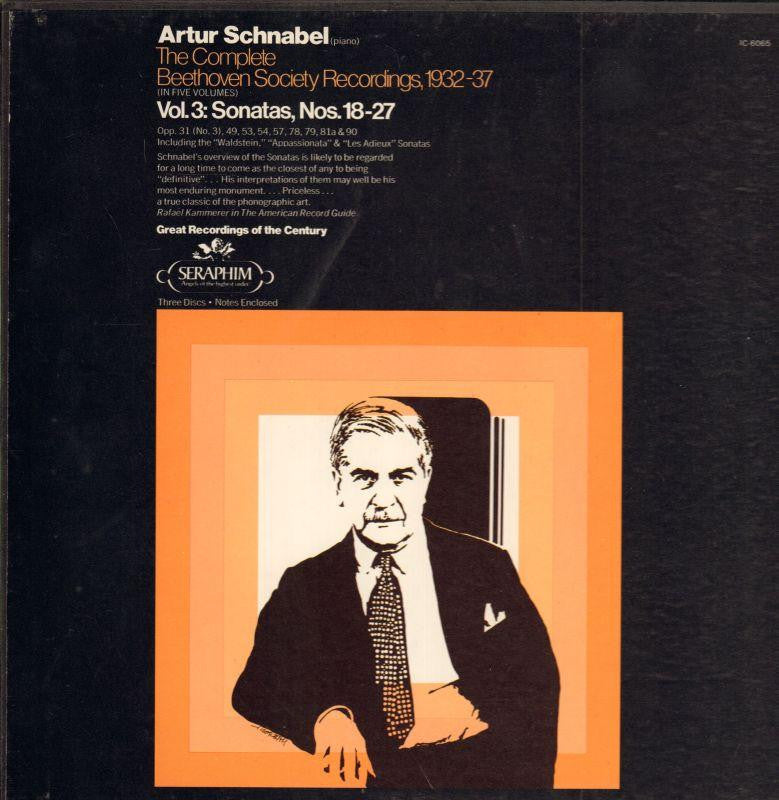 Beethoven-Society Recordings: Vol.3 Sonatas No.18-27-Seraphim-3x12" Vinyl LP Box Set