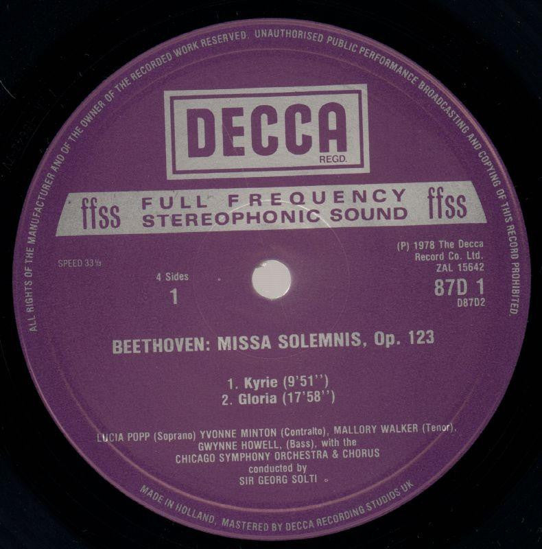 Missa Solemnis-Decca-2x12" Vinyl LP Box Set-Ex/NM