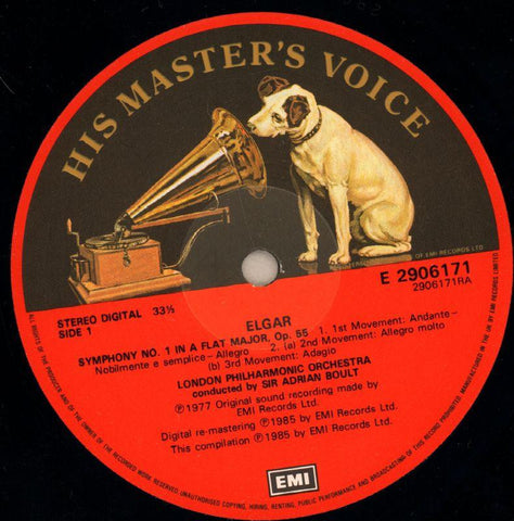 Conducts Elgar-HMV-4x12" Vinyl LP Box Set-VG+/VG+