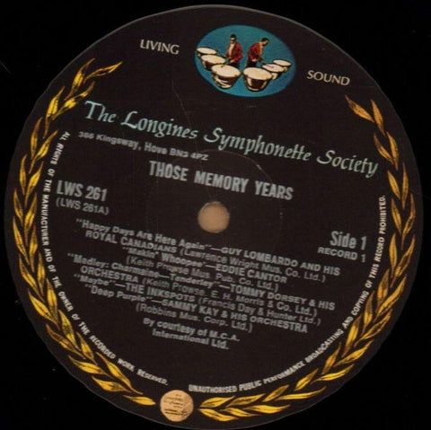 Those Memory Years-Living Sound /Symphonette Society-6x12" Vinyl LP Box Set-VG/VG