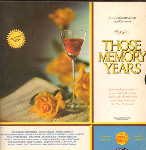 Various 50's-Those Memory Years-Living Sound /Symphonette Society-6x12" Vinyl LP Box Set