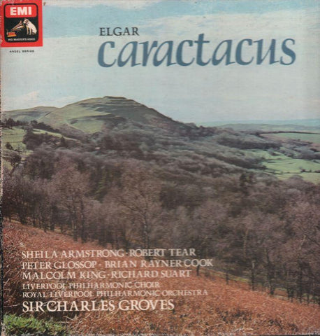 Elgar-Caractacus Groves/Armstrong/Tear-HMV-2x12" Vinyl LP Box Set