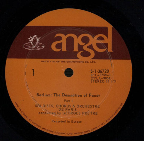 The Damnation Of Faust Baker Gedda Pretre-Angel-3x12" Vinyl LP Box Set-Ex/Ex