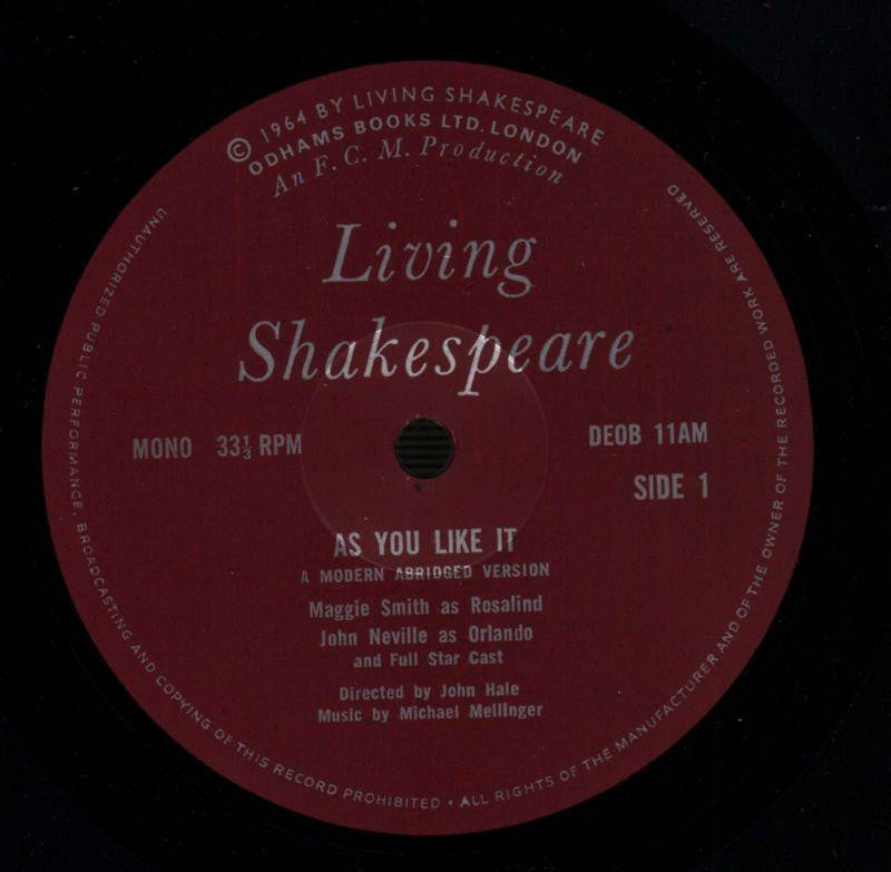 Living Shakespeare-Odhams-6x12" Vinyl LP Box Set-G/VG