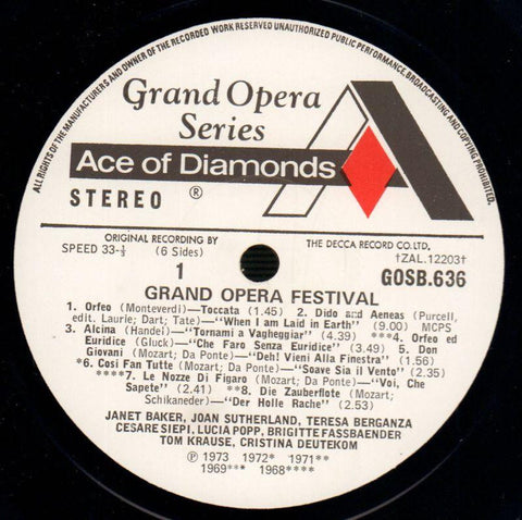 Grand Opera Festival Sutherland/Tebaldi-Decca-3x12" Vinyl LP Box Set-VG/Ex