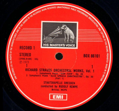 The Orchestral Music Of Vol.1 Rudolf Kempe-HMV-3x12" Vinyl LP Box Set-Ex/VG+