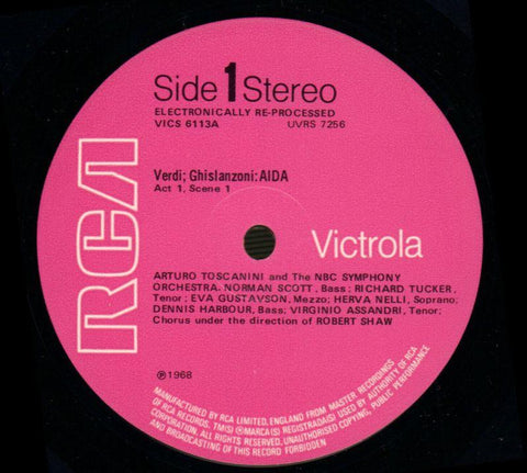 Verdi Aida NBC Symphony-RCA-2x12" Vinyl LP Box Set-VG/Ex+