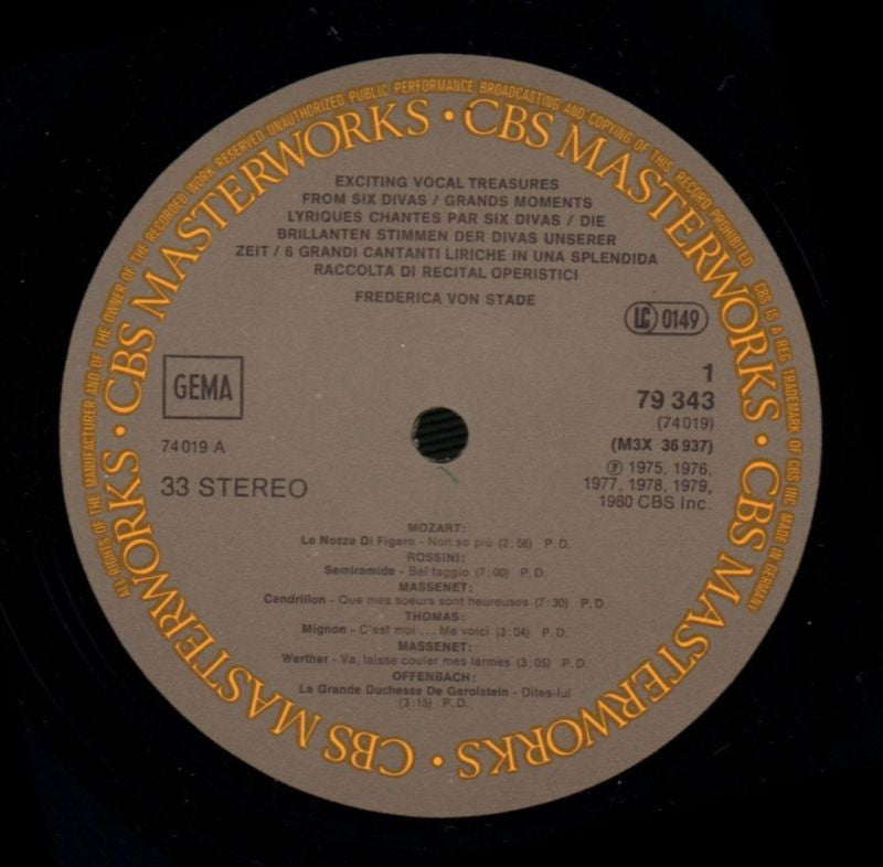 Diva: Six Great Voices. Caballe/ Te Kanawa-CBS-3x12" Vinyl LP Box Set-Ex/NM