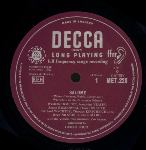 Salome-Decca-2x12" Vinyl LP Box Set-VG+/NM