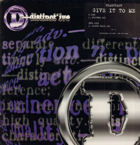 Give It To Me Record 2-Distinctive-12" Vinyl