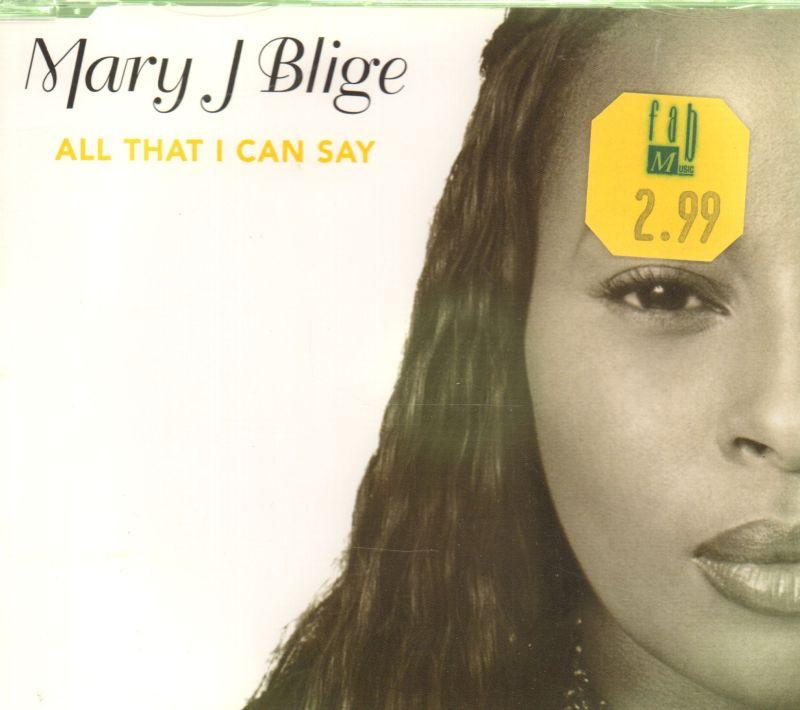 All That I Can Say-CD Single