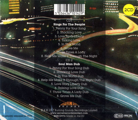 Sings For The People/ Soul Man Dub-Burning Sounds-2CD Album-New & Sealed