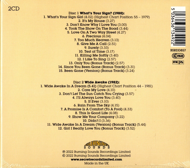 What's Your Sign? / Wide Awake-Burning Sounds-2CD Album-New & Sealed