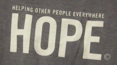 Helping Other People Everywhere Hope-Grey-Men-Large-T Shirt-New