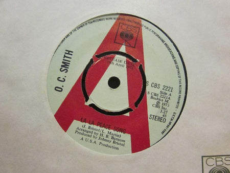 O.C Smith-La La Peace Song-CBS-7" Vinyl